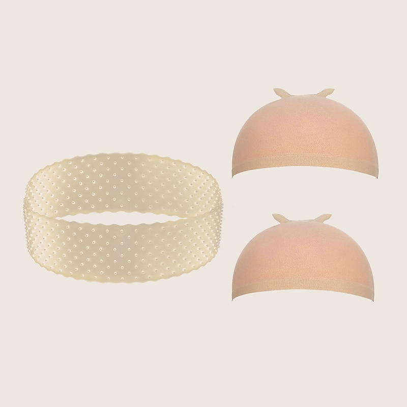 1pc Non-slip Wig Headband and 2pcs Wig Cap Wig Cap for Lace Front Wig Stocking Cap for Women  Wig Grip Band4