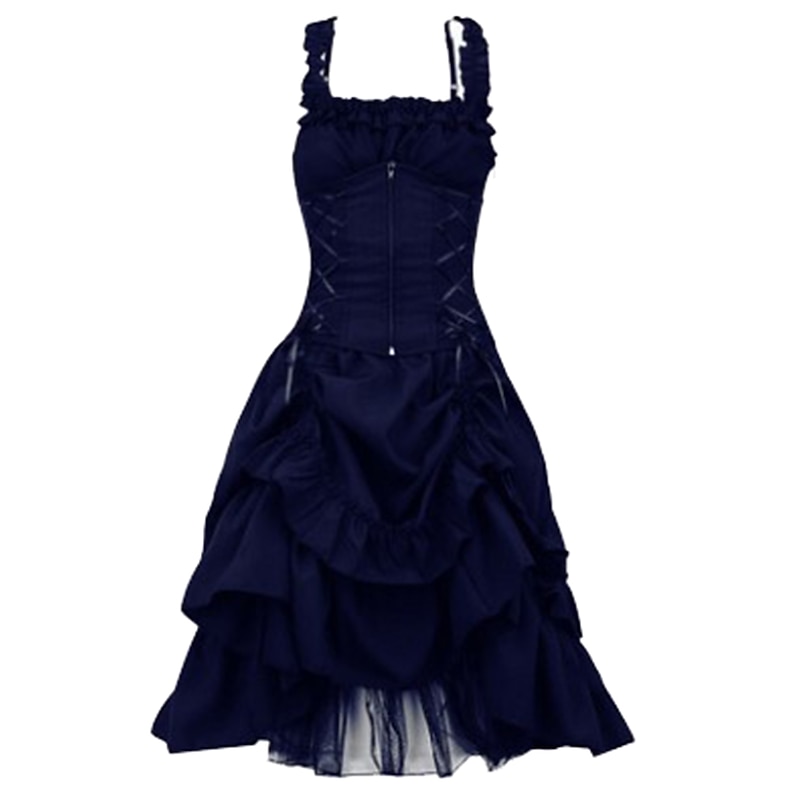Punk & Gothic Medieval Cocktail Dress Dress Masquerade Witch Goth Girl Plus Size Fancy Dress Women's Walpurgis Night Halloween Carnival Masquerade Halloween Prom Festival Adults' Dress Summer Spring4