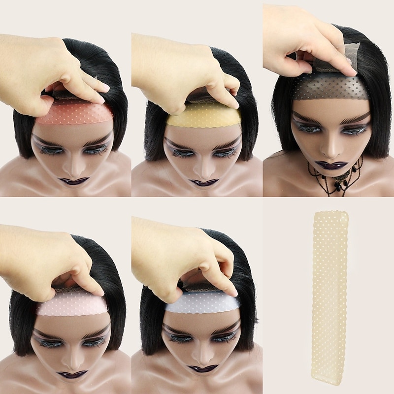 1pc Non-slip Wig Headband and 2pcs Wig Cap Wig Cap for Lace Front Wig Stocking Cap for Women  Wig Grip Band