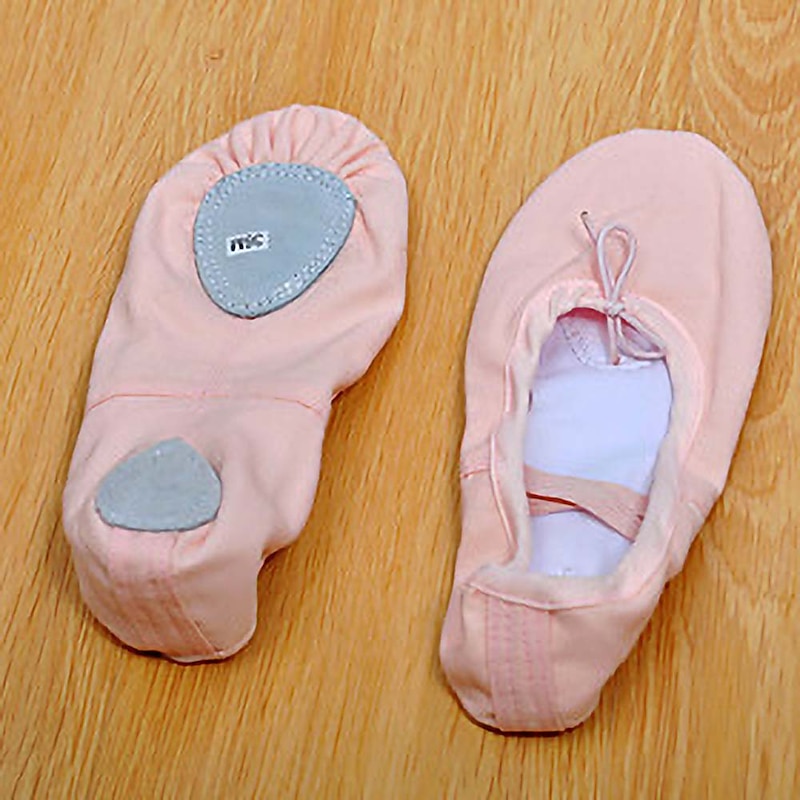 Girls' Split Sole Ballet Shoes – Soft Canvas Dance Slippers with Elastic Straps for Ballet Training & Performanc2