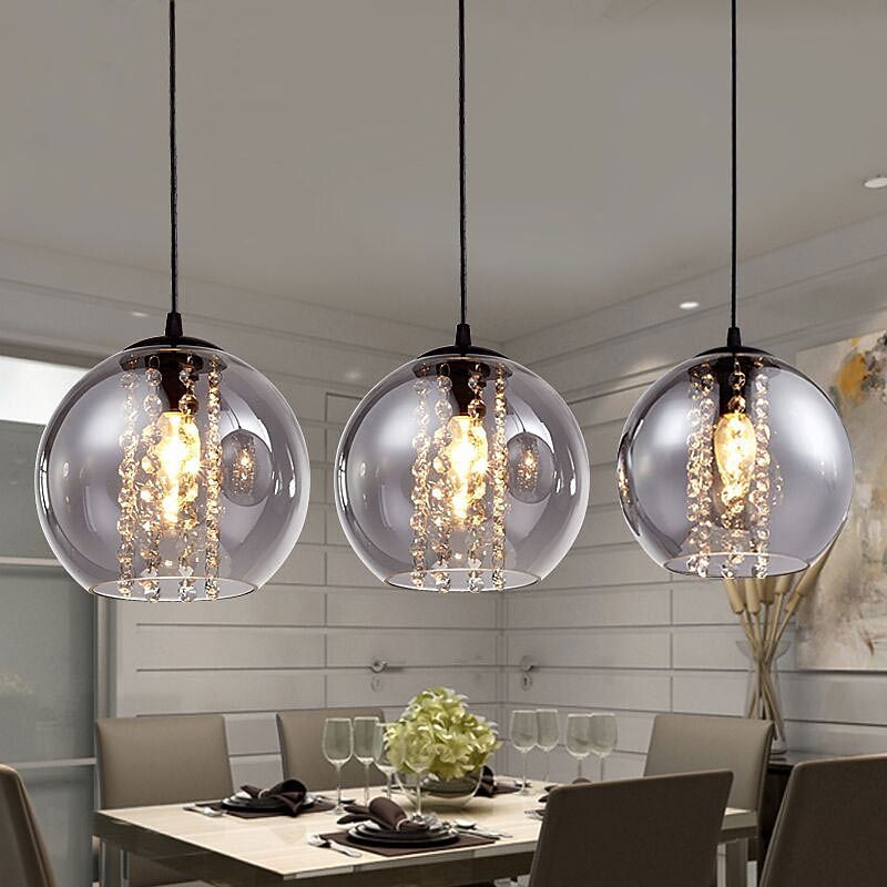 20 cm Globe Design Single Design Pendant Light LED Metal Vintage Style Globe Electroplated Painted Finishes Vintage Country 220-240V2