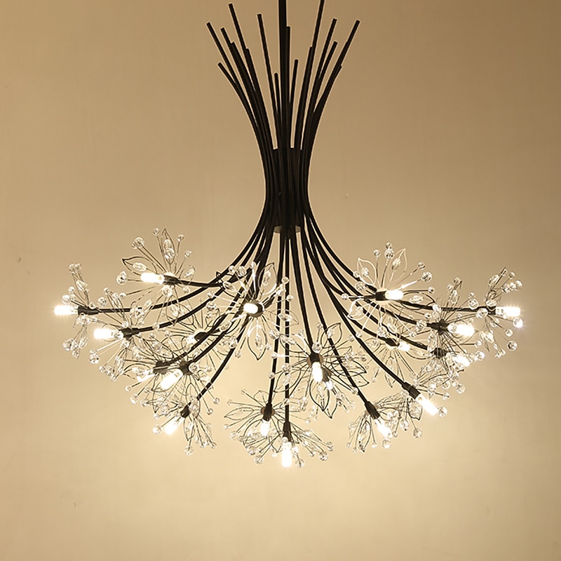 68 cm Pendant Light LED Sputnik Design Chandelier Metal Sputnik Painted Finishes Nordic Style 220-240V Flower Design3