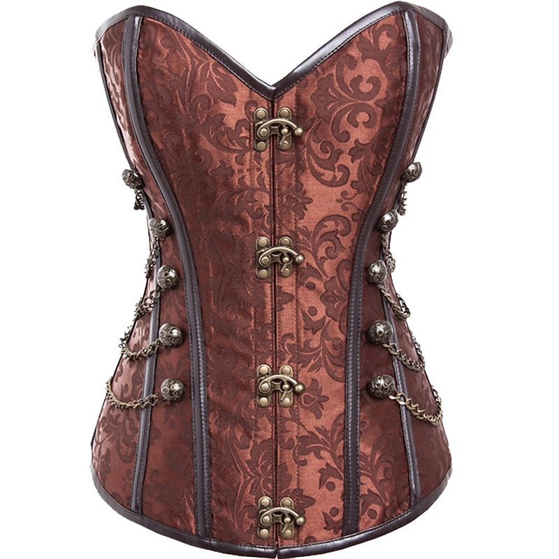 Medieval Steampunk 18th Century Corset Masquerade Pirate Fancy Dress Women's Halloween Carnival Masquerade Party Halloween Adults' Corset