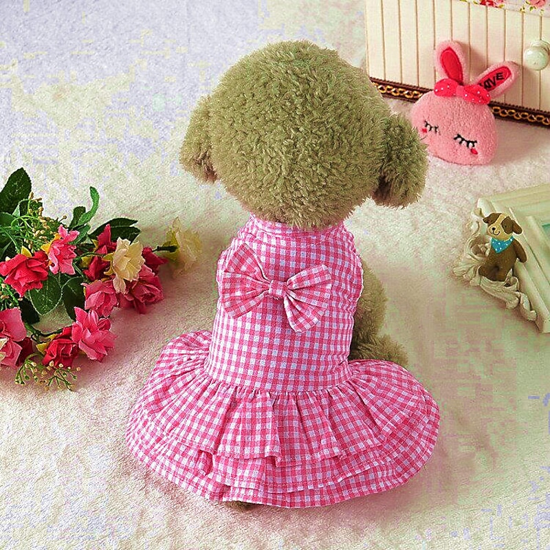 Puppy Clothes, Cute Pet Outfit Dog Apparel Short Skirt Dress (s, Pink)3