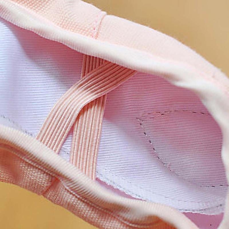 Girls' Split Sole Ballet Shoes – Soft Canvas Dance Slippers with Elastic Straps for Ballet Training & Performanc4