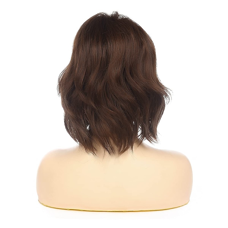 Brown Wigs for Women Short Wavy Bob Wig Synthetic Heat Resistant Wigs Party Daily Wigs Christmas Party Wigs3