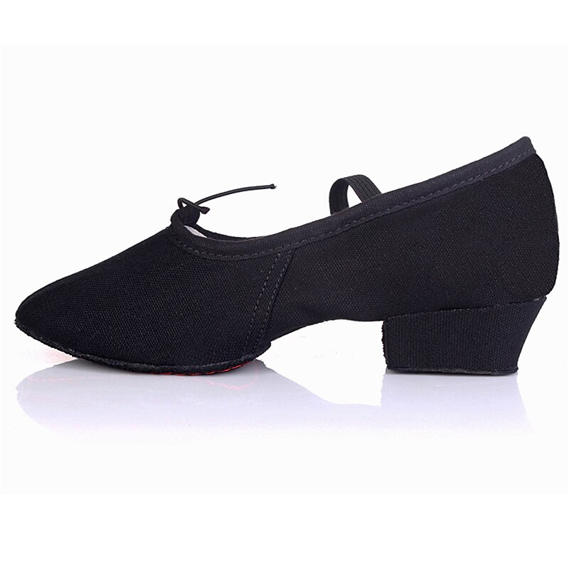 Women's Canvas Ballroom Dance Shoes with Low Heel and Suede Sole - Ideal for Latin Dance, Soft Sole Dance Shoes for Performance3