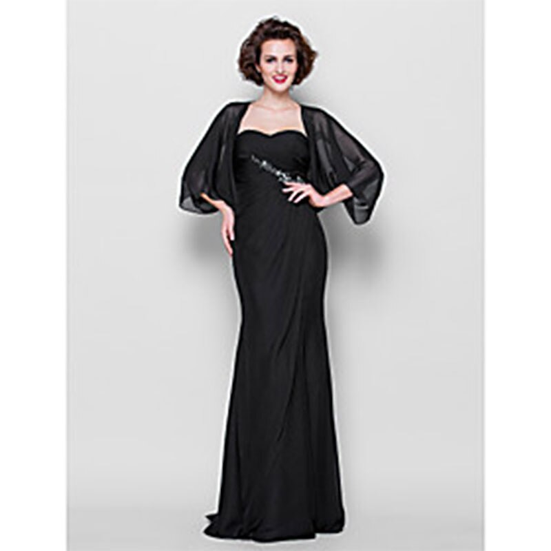 Shawls Women's Wrap Bolero Shrug Coats / Jackets Elegant Sun Protection 3/4 Length Sleeve Chiffon Wedding Guest Wraps With Pure Color For Wedding Spring dress to impress2