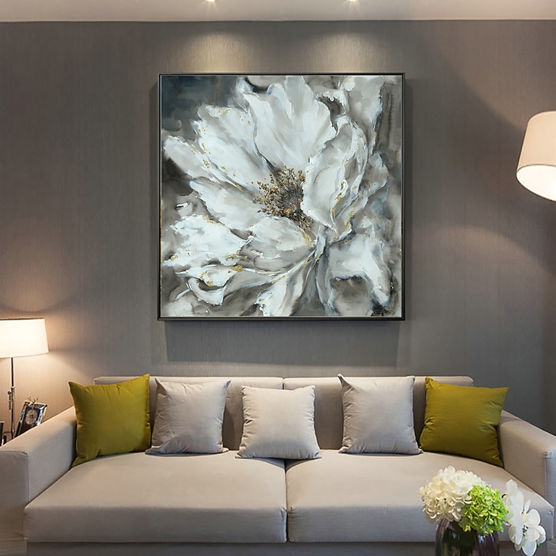 Oil Painting Hand Painted  Modern Abstract Flowers Wall Art Home Room Decoration Rolled Canvas No Frame Unstretched4