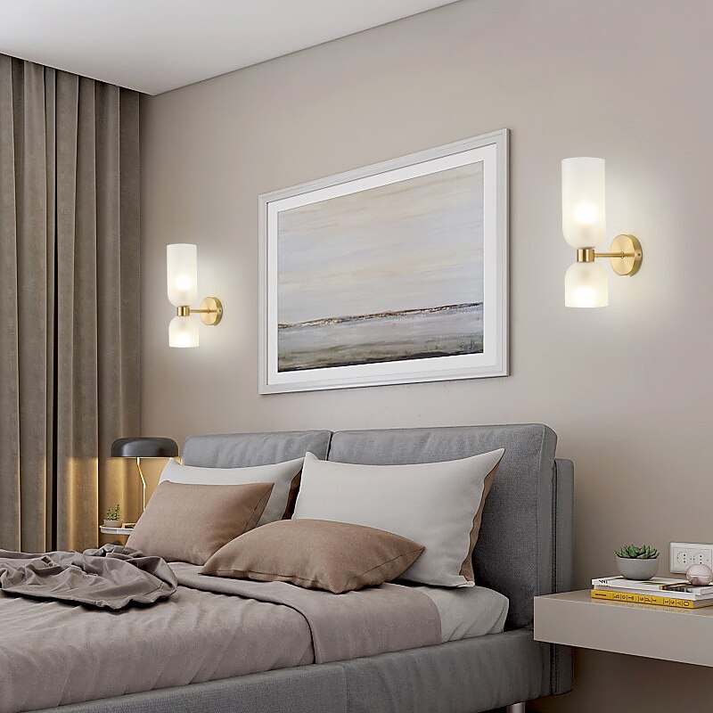 Modern Flush Mount Wall Lights Living LED Room Bedroom Copper Wall Light 220-240V2