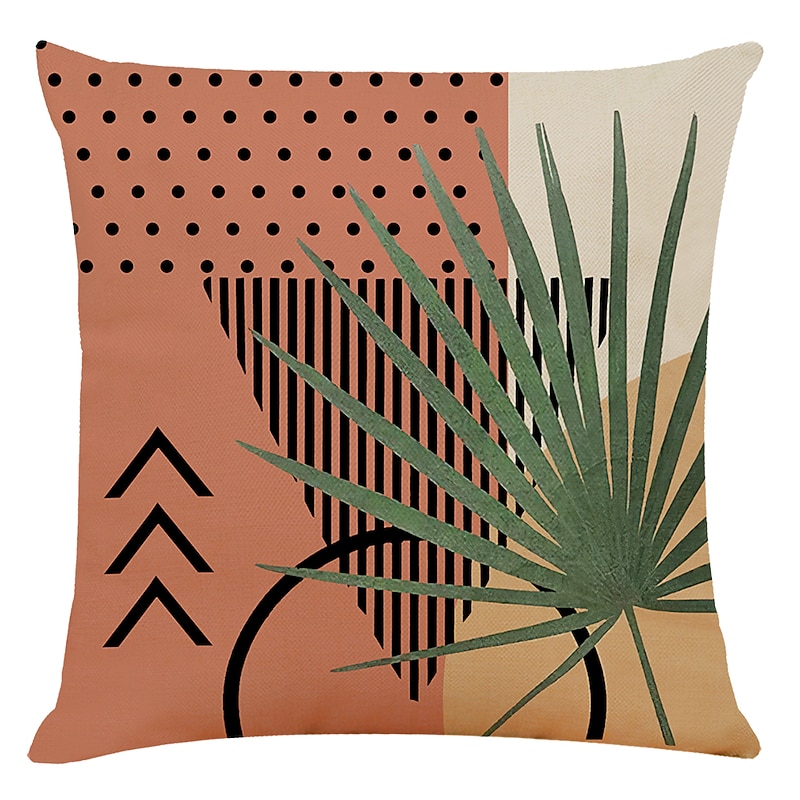 Colorful Plant Double Side Cushion Cover 4PC Soft Decorative Square Throw Pillow Cover Cushion Case Pillowcase for Bedroom Livingroom Superior Quality Machine Washable Indoor Cushion for Sofa Couch Bed Chair 5