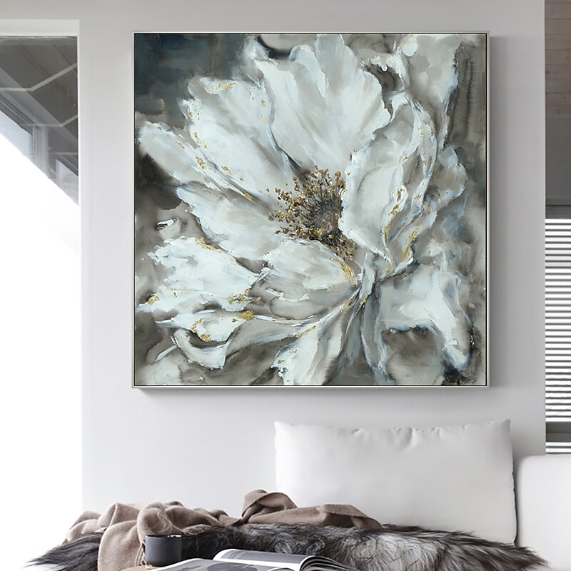 Oil Painting Hand Painted  Modern Abstract Flowers Wall Art Home Room Decoration Rolled Canvas No Frame Unstretched
