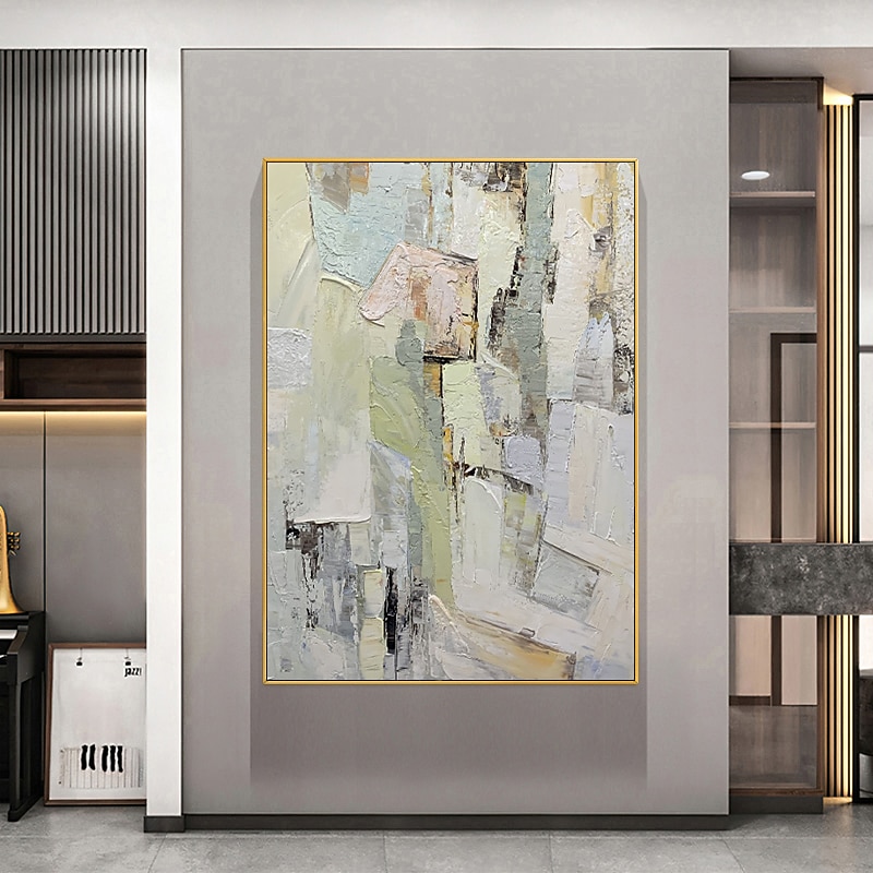 Manual Handmade Oil Painting Hand Painted Vertical Panoramic Abstract Famous Modern Realism Rolled Canvas (No Frame)2