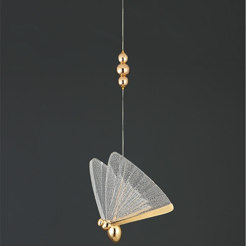 1/2-Light LED Pendant Light Luxury Creative LED Color Butterfly Pendant Lamps Modern Bedroom Bedside Cafe Bar Retest Stair Lights 110-120V 220-240V3