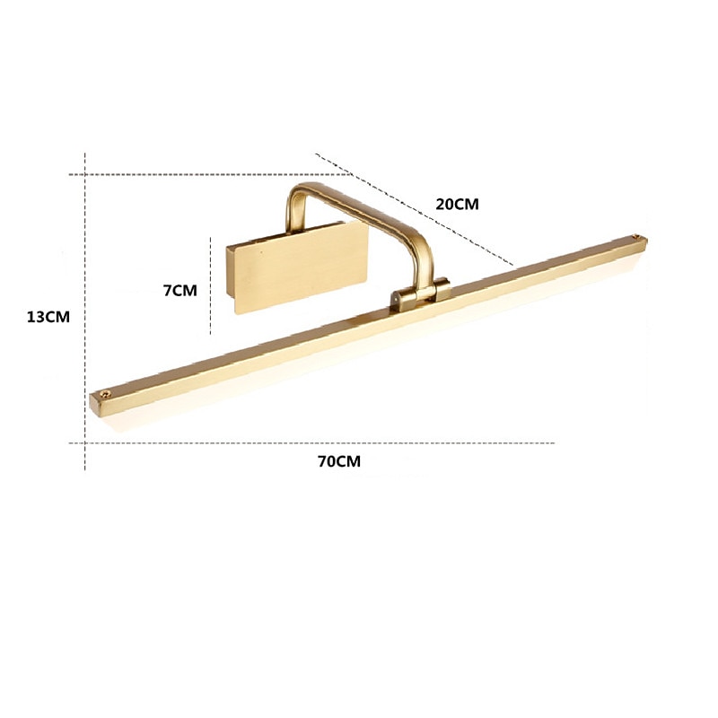 1-Light 70cm LED Wall Light  Waterproof Matte Design Vintage Nordic Style Aluminium Alloy Bathroom Lighting  110-120V 220-240V 12 W2