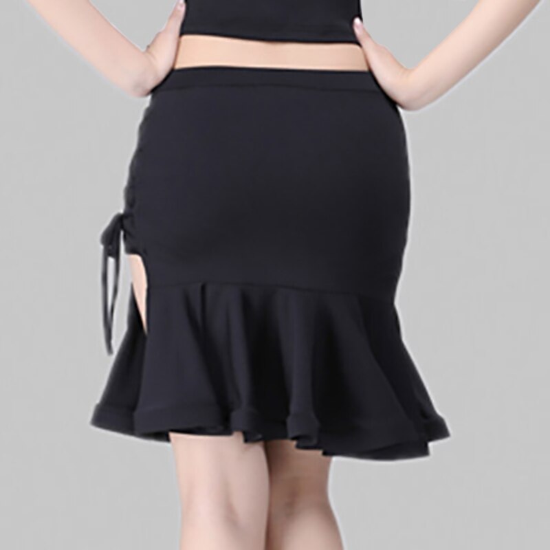 Latin Dance Skirts Solid Women's Performance Daily Wear High Milk Fiber3