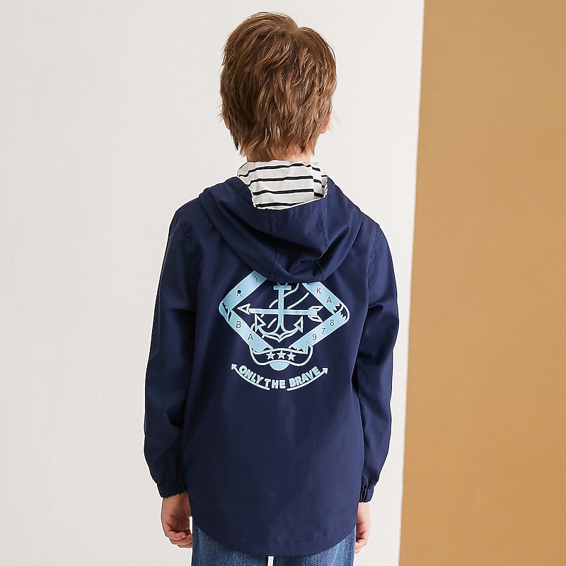 Boys T shirt Long Sleeve Jacket Stripe Basic Casual Polyester School Daily Kids 2-13 Years 3D Printed Graphic Regular Fit Shirt3