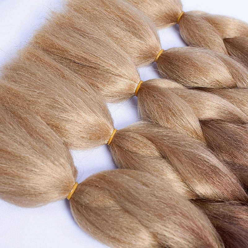 Ombre Braiding Hair Extensions Jumbo Braiding Hair 24 Inch 5 Packs Professional Crochet Synthetic Hair for Twist Box Braids Hot Water Seal Real Soft 24inch 5packs3