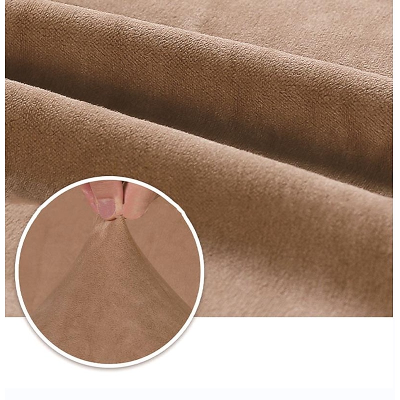 Stretch Sofa Cover Slipcover Elastic Velvet Sectional Couch Armchair Loveseat Burgundy Red 4 Or 3 Seater L Shape Plain Solid Color Soft Durable2