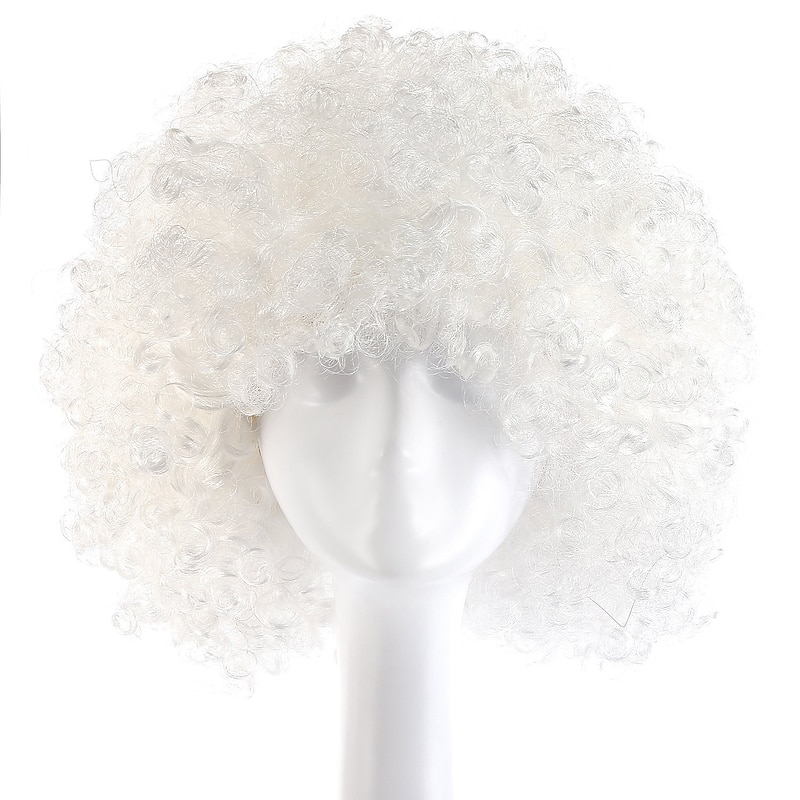 MapofBeauty 35 cm Fashion Holiday Fluffy Fun Show Clown Wig Halloween Wigs2