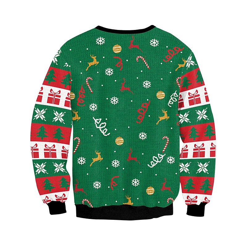 Santa Claus Goddess Pullover Funny Christmas Sweatshirt 3D Print For Couple's Men's Women's Adults' Christmas Carnival Masquerade Party Christmas2