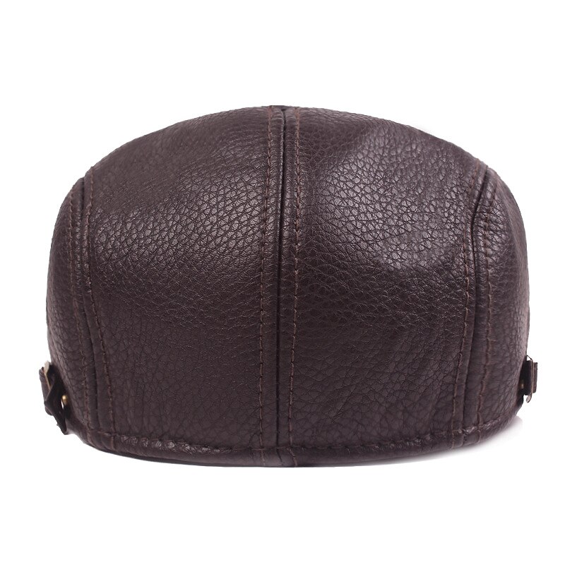 Men's Flat Cap Black Brown PU Pure Color 1920s Fashion Vintage Casual Outdoor Street Daily Pure Color Windproof Comfort Breathable Fashion3