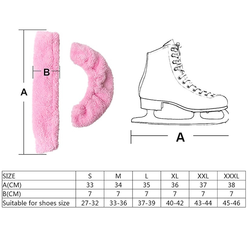 Ice Skate Blade Covers Skate Blade Protector for Figure Skating Ice Skating Hockey Skates Pink Sky Blue Yellow3