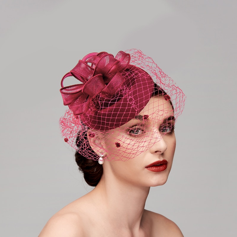 Fascinators Kentucky Derby Hat Headpiece Feathers Net Pillbox Hat Wedding Valentine's Day Valentine Horse Race Ladies Day With Feather Cap Headpiece Headwear4