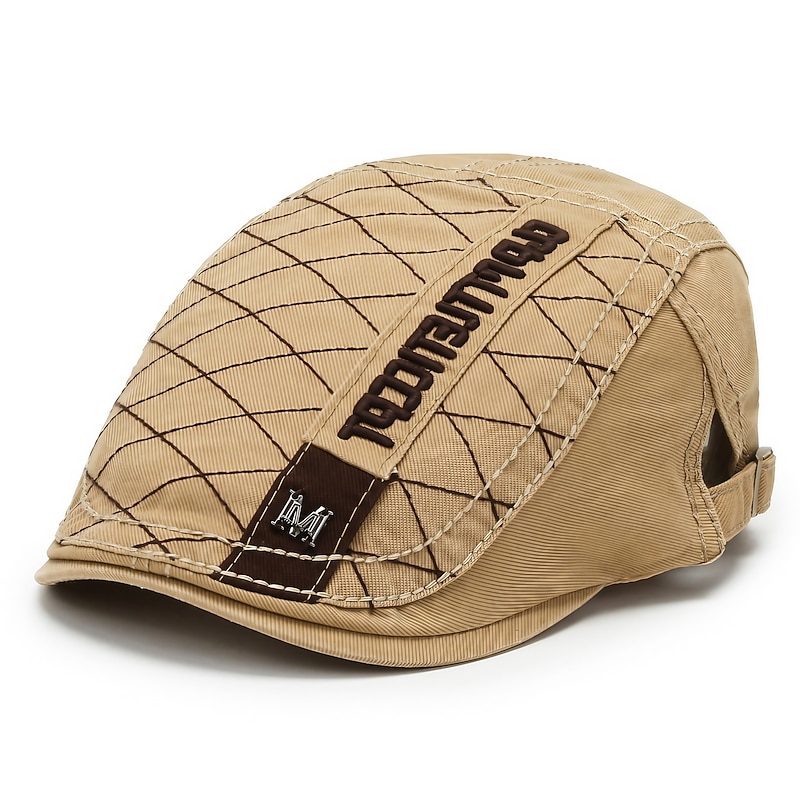 Men's Hat Flat Cap Windproof Breathable Ultraviolet Resistant Outdoor Dailywear Embroidery Letter