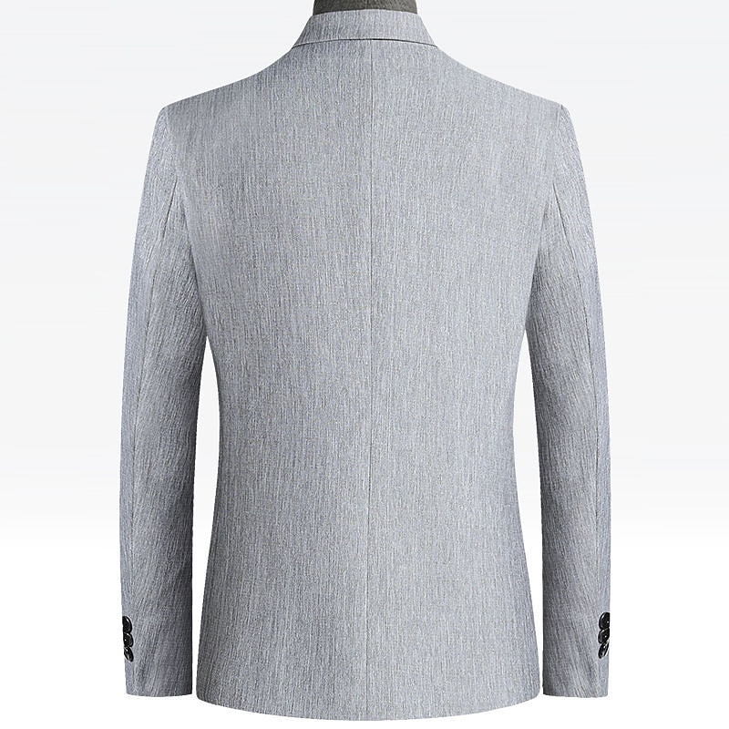Men's Blazer Business Attire Classic & Timeless Spring Fall Standard (Pleated) Blazer Blue Beige Gray4