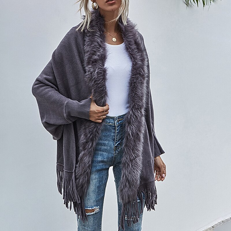 Women's Winter Coat Dressy Dusters Dressy Jackets Coat Valentine's Day Street Daily Fall Winter Regular Coat V Neck Regular Fit Warm Breathable Cute Streetwear Jacket Long Sleeve Solid Color Tassel