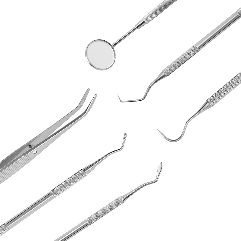 9 Pcs Set Stainless Steel Dental Cleaning Tools Oral Care Tools Dental Calculus Cleaning Dental Stains Tartar Care Tools3
