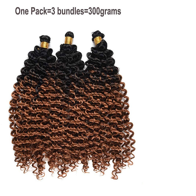 Crochet Curly Hair Water Wave Crochet Hair Curly Braiding Hair Curly Crochet Hair For Black Women Marlybob Crochet Hair 14 Inch  14inch 3packs3