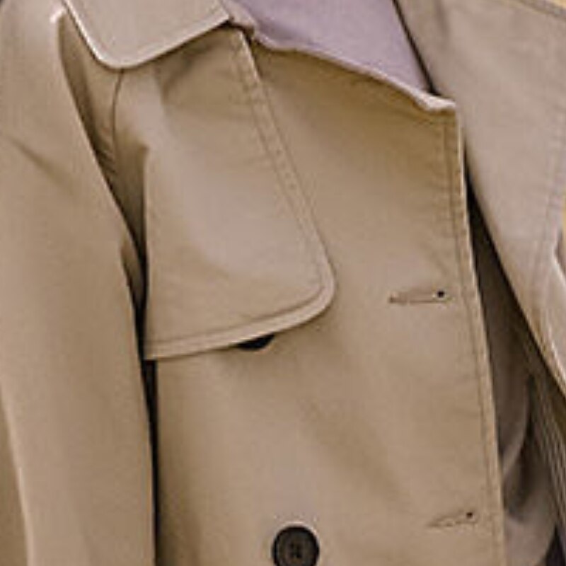 Kids Girls' Trench Coat Coat Long Sleeve Khaki Plain Lace up Fall Spring Adorable School 4-12 Years / Cute3