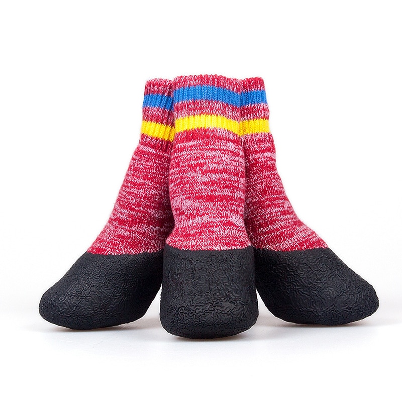 Pet Dog Socks Dog Boots Shoes Puppy Outdoor Indoor Waterproof Nonslip Sports Socks Shoes Boots For Dog Rubber Sole Paw Protection For Small Medium Large Pet Dog (#3, Black)2