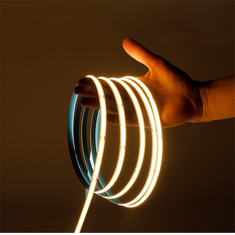 5m 16.4ft COB LED Strip DC12V Flexible 8mm CRI90 Led Tape Light Home Decor Natural Warm White Atmosphere Backlight2