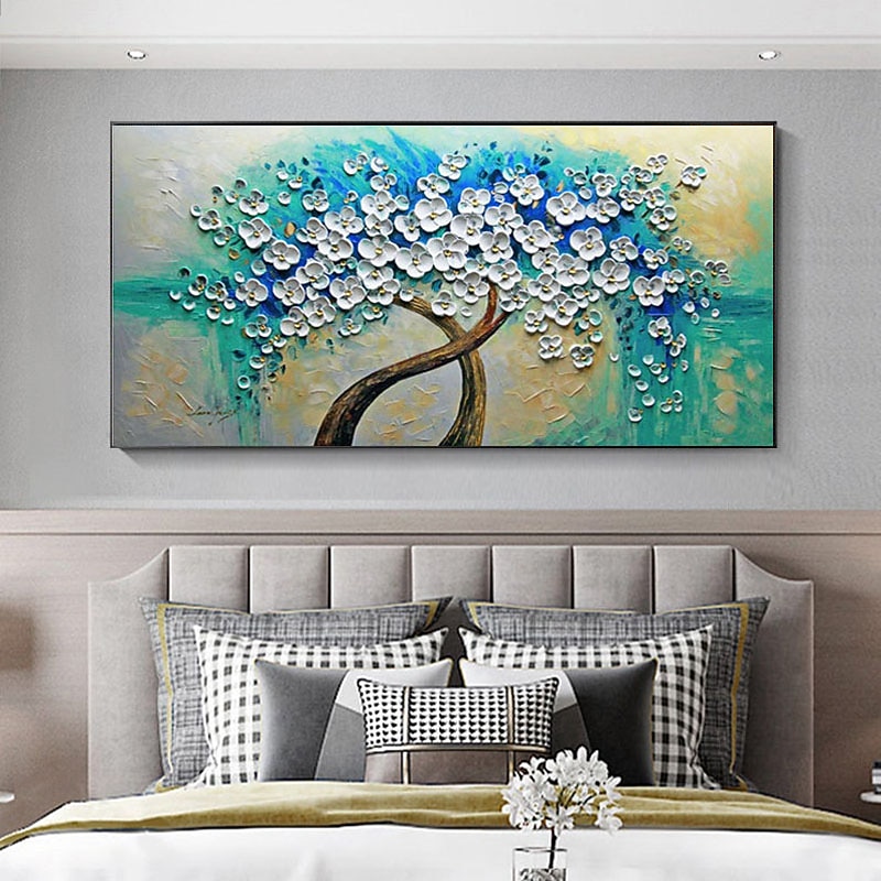 Oil Painting Handmade Hand Painted Wall Art Abstract Blossom Tree Home Decoration Decor Rolled Canvas No Frame Unstretched2