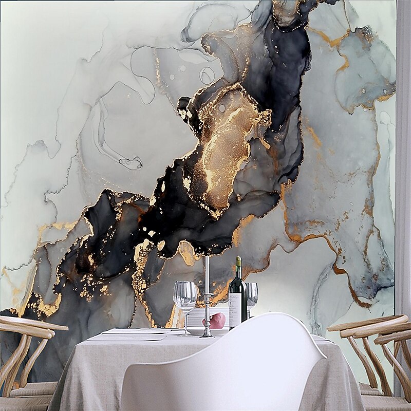Mural Wallpaper Wall Sticker Covering Print Peel and Stick Removable Self Adhesive Artistic Marble Gold Canvas Home Decor4