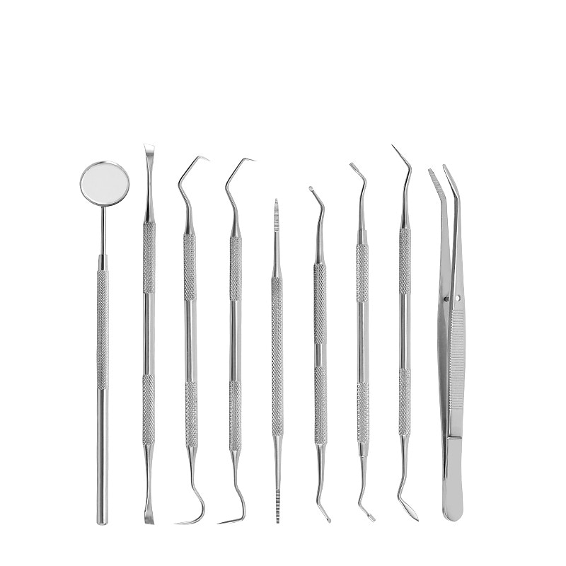 9 Pcs Set Stainless Steel Dental Cleaning Tools Oral Care Tools Dental Calculus Cleaning Dental Stains Tartar Care Tools2