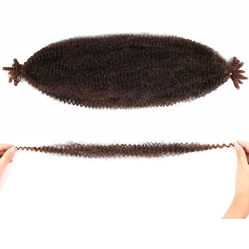 24 Inch Pre-Separated Springy Afro Twist Hair 3 Packs Pre-fluffed Natural Kinky Twist Great for Protective Styling Marley Crochet Braiding Hair For Black Women 24inch 3packs3