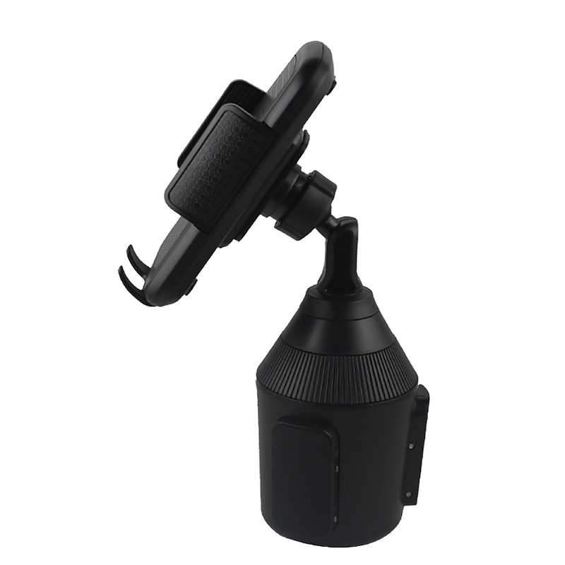 Car Phone Holder Mount Hands-Free Cup Holder Cup Phone Holder for Car Height Mount Compatible with iPhone Samsung and All Cell Phones Adjustable Pole Never Shake & Bumpy Roads Friendly Phone4