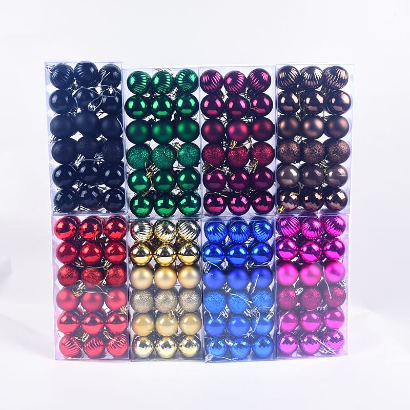 36pcs Christmas Baubles Ball Ornaments Xmas Decoration, 4cm Small Hanging Balls for Christmas Tree, Holiday, Party and Gift2