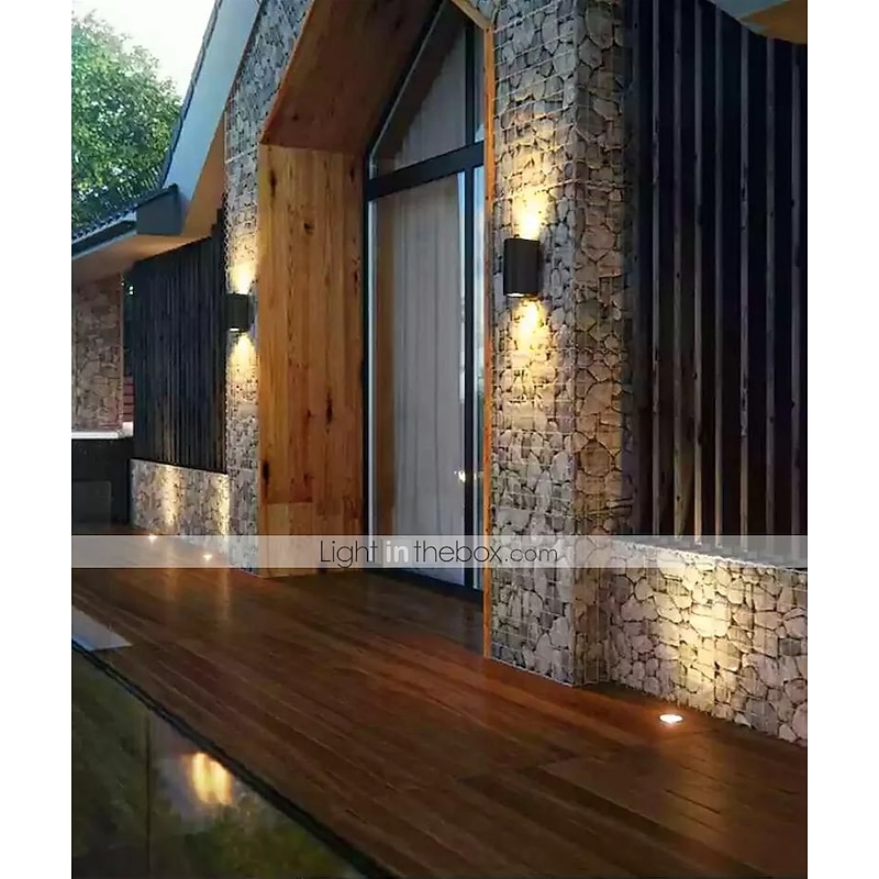 2-Light Outdoor Waterproof Wall Light LED Creative Minimalist Acrylic Geometric Design for Shops Cafes Office 15cm 110-120/220-240V 10W2