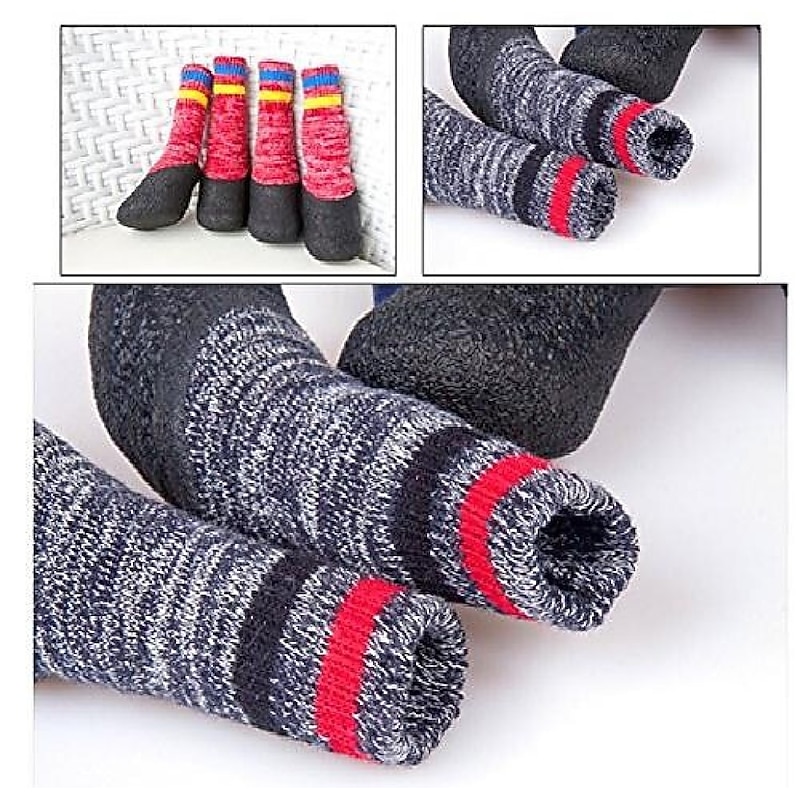 Pet Dog Socks Dog Boots Shoes Puppy Outdoor Indoor Waterproof Nonslip Sports Socks Shoes Boots For Dog Rubber Sole Paw Protection For Small Medium Large Pet Dog (#3, Black)3