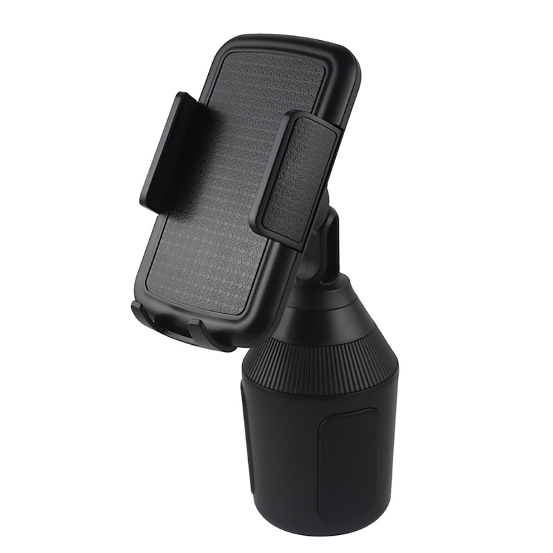 Car Phone Holder Mount Hands-Free Cup Holder Cup Phone Holder for Car Height Mount Compatible with iPhone Samsung and All Cell Phones Adjustable Pole Never Shake & Bumpy Roads Friendly Phone