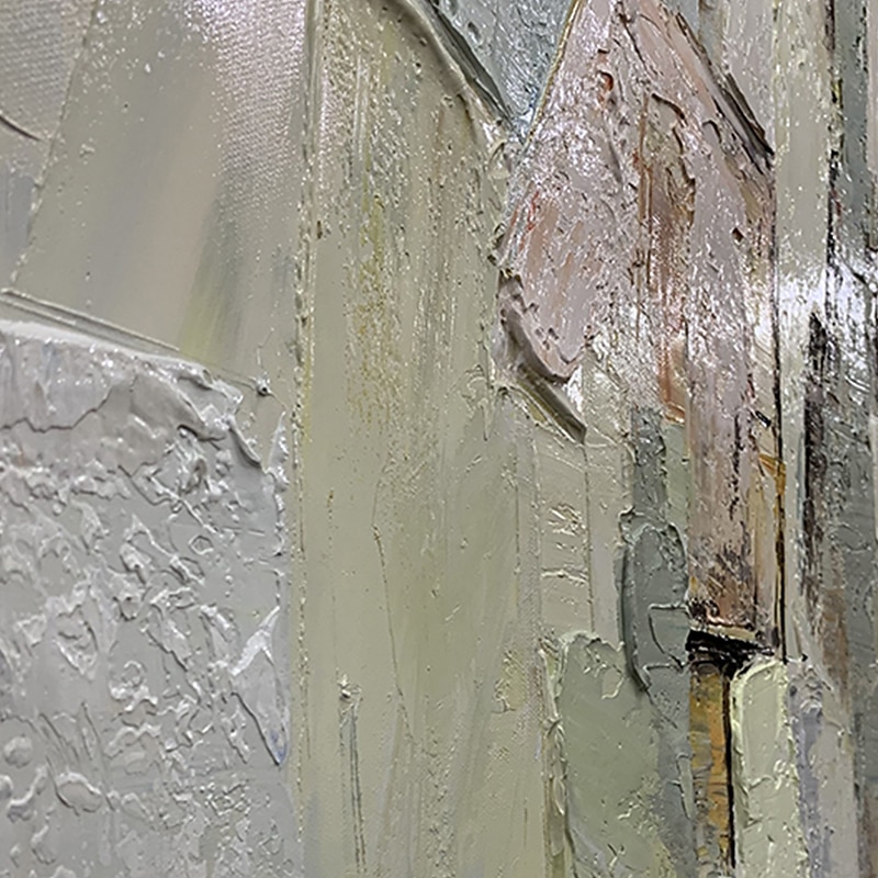 Manual Handmade Oil Painting Hand Painted Vertical Panoramic Abstract Famous Modern Realism Rolled Canvas (No Frame)4