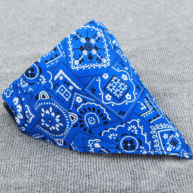 Adjustable Hip-Hop Style Dog Cat Bandana Scarf Collar Pet Neckerchief Waterproof Saliva Towel Cotton Triangle Towel Dog Decor2