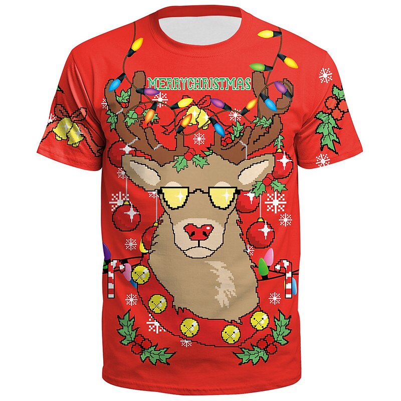 Christmas Santa Claus T-shirt Ugly Christmas Shirt 3D Print Graphic Funny For Couple's Men's Women's Adults' 3D Print4