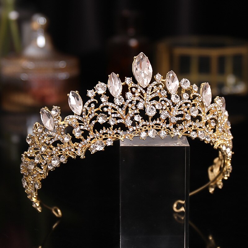 Crown Tiaras Headbands Headpiece Rhinestone Alloy Wedding Party / Evening Valentine's Day Valentine Retro Sweet With Crystal / Rhinestone Split Joint Headpiece Headwear2