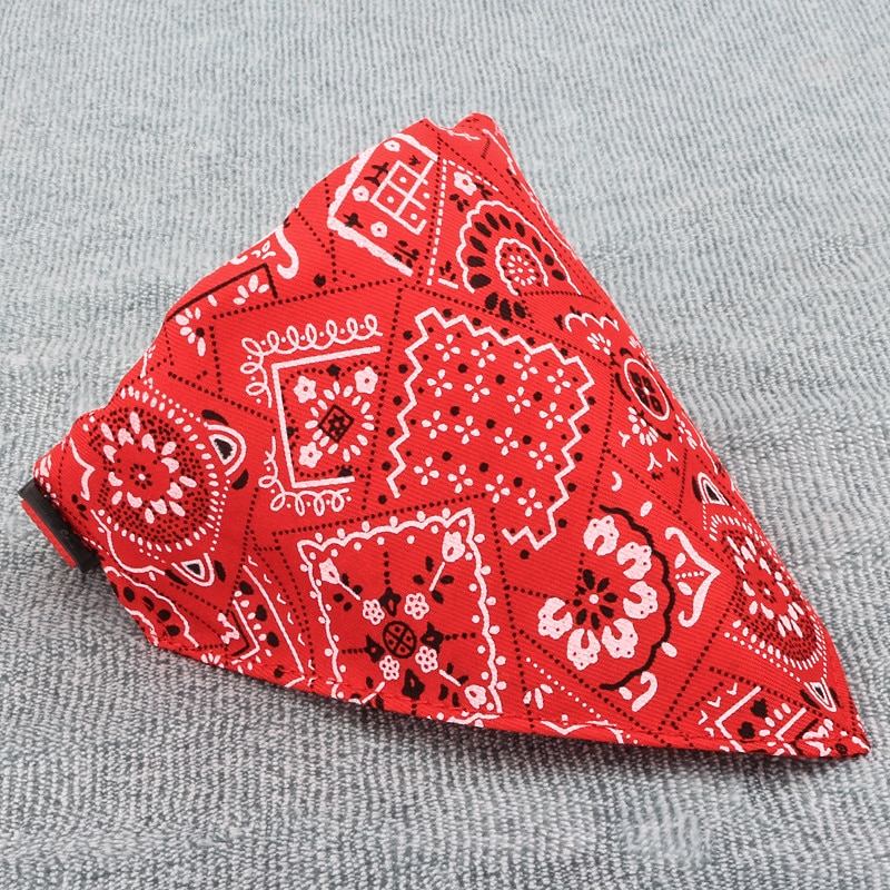 Adjustable Hip-Hop Style Dog Cat Bandana Scarf Collar Pet Neckerchief Waterproof Saliva Towel Cotton Triangle Towel Dog Decor3